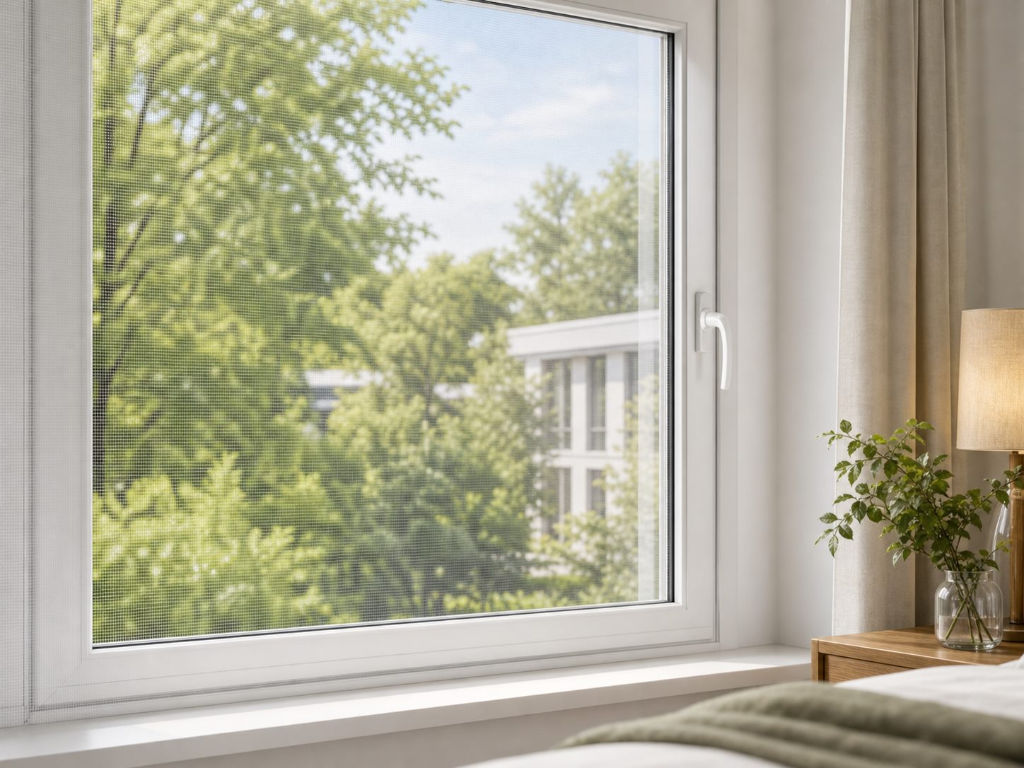 Pollenschutzgewebe am Fenster in Hamburg